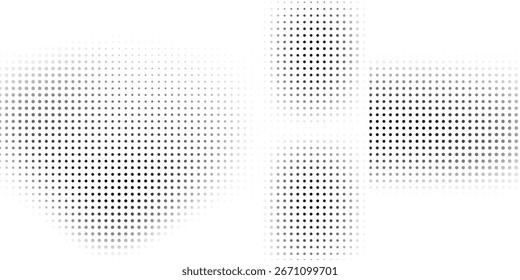 Textura de ruido de fondo gradiente blanco de medio tono grunge. Fondo pixelado retro. Vector de cómics modernos con textura de malla.