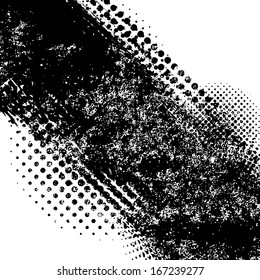 Grunge halftones background 