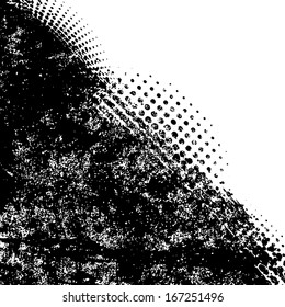 Grunge halftones background 