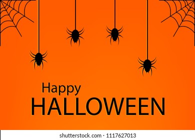 Happy Halloween Text Banner Vector Stock Vector (Royalty Free ...