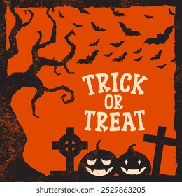 grunge halloween background with scary element around