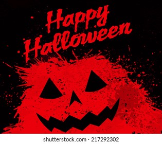 Grunge Halloween pumpkin background