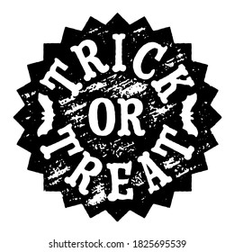 Grunge Halloween stamp with the text "Trick or Treat"