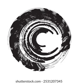 Grunge mão desenhada círculo abstrato, Redondo grunge Vinil arte pintar