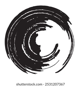 Grunge hand drawn abstract circle, Round grunge Vinyl art paint