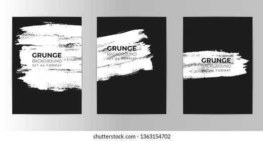 Grunge hand drawn background set A4 format. Watercolor Texture background.