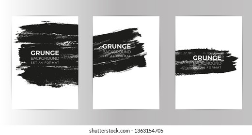 Grunge hand drawn background set A4 format. Watercolor Texture background.