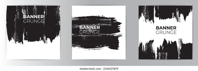 Grunge hand drawn background set banner format. Watercolor Texture background.