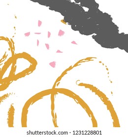 Grunge hand drawn brush background for your design