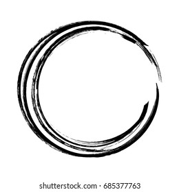 Grunge hand drawn brush stroke wave vector illustration