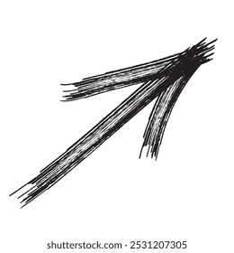 Grunge hand drawn gblack arrow 