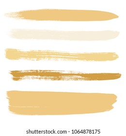 Grunge hand drawn paint brush. Curved brush stroke vector illustration.
