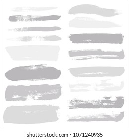 Grunge hand drawn paint brush. Curved brush stroke vector illustration.