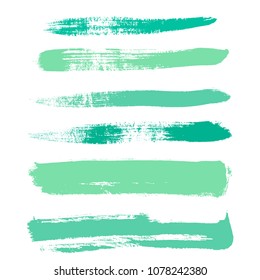 Grunge hand drawn paint brush. Curved brush stroke vector illustration.