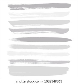 Grunge hand drawn paint brush. Curved brush stroke vector illustration.