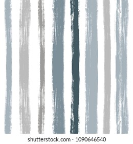 Grunge hand drawn paint brush. Curved brush stroke vector illustration. Stripe seamless pattern.