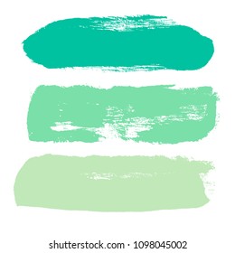 Grunge hand drawn paint brush. Curved brush stroke vector illustration.
