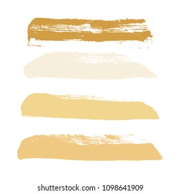 Grunge hand drawn paint brush. Curved brush stroke vector illustration.