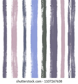 Grunge hand drawn paint brush. Curved brush stroke vector illustration. Stripe seamless pattern.