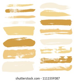 Grunge hand drawn paint brush. Curved brush stroke vector illustration.