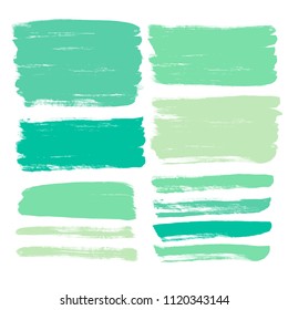 Grunge hand drawn paint brush. Curved brush stroke vector illustration.