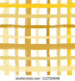 Grunge hand drawn paint brush. Curved brush stroke vector illustration. Stripe seamless pattern.