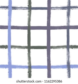 Grunge hand drawn paint brush. Curved brush stroke vector illustration. Stripe seamless pattern.
