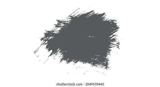 Grunge hand drawn paint brush  Curved brush stroke vector illustration  black brush strokes 