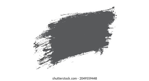 Grunge hand drawn paint brush  Curved brush stroke vector illustration  black brush strokes 
