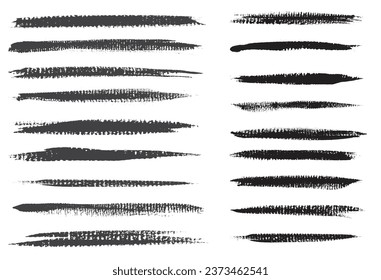 Grunge hand drawn paint brushes.