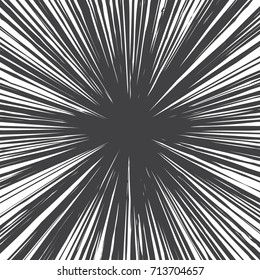Grunge Hand Drawn Radial Ink Lines Texture Vector Abstract Background