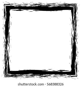 Grunge hand drawn splash  paintbrush squares. Curved brush stroke vector illustration