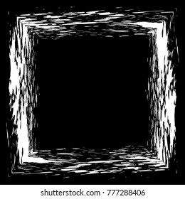 Grunge hand drawn splash  paintbrush squares. Curved brush stroke vector illustration