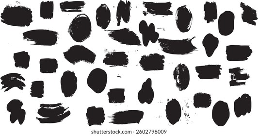 Grunge hand drawn textures vector set. 