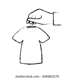 grunge hand with t-shirt clothes shopping commerce