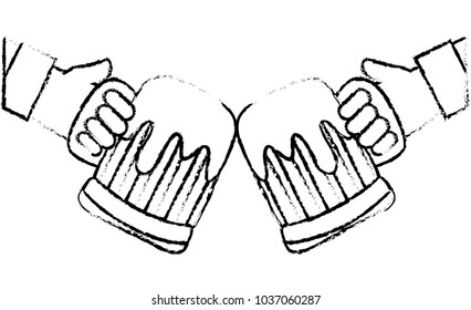 grunge hands men with beers alchool glass