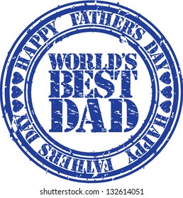 Grunge Happy father s day rubber stamp, vector illustration