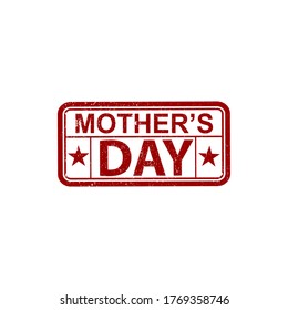 Grunge Happy mother's day rubber stamp, vector illustration