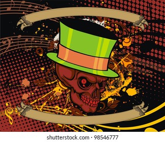 grunge hat skull