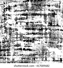 grunge hatching black and white texture, vector ink grunge brush. Illustration background