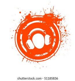 grunge headset sign