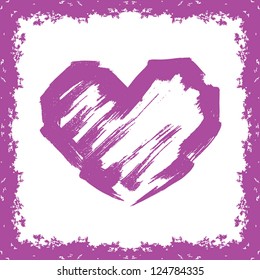 Grunge heart. Abstract background. Vector illustration EPS10