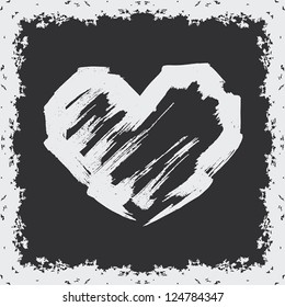 Grunge heart. Abstract background. Vector illustration EPS10