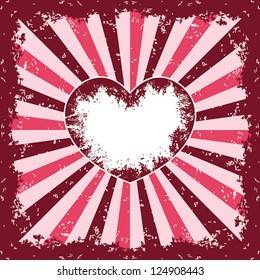 Grunge heart. Abstract background. Vector illustration EPS10