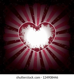 Grunge heart. Abstract background. Vector illustration EPS10