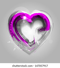 Grunge heart abstract creative vector illustration