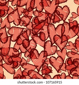 Grunge heart background. Vector illustration. Eps 10.