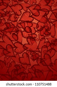 Grunge heart background. Vector illustration. Eps 10.