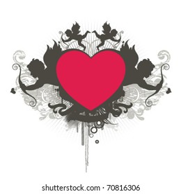Diseño de corazón de Grunge