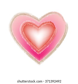 grunge heart icon vector eps.10